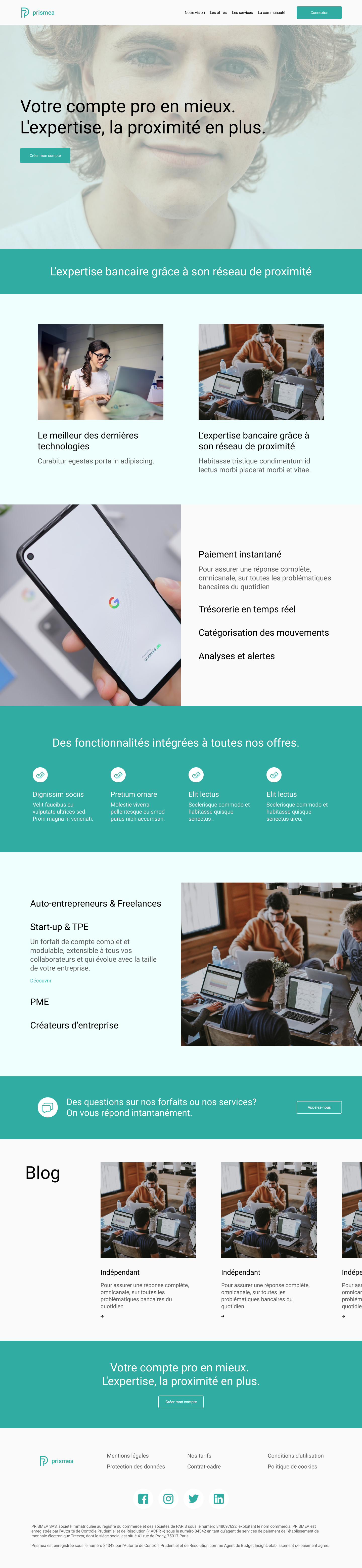 Prismea — Landing page